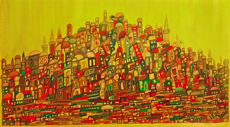 De triomf, 2016 — Oil on paper by Izet Shabani