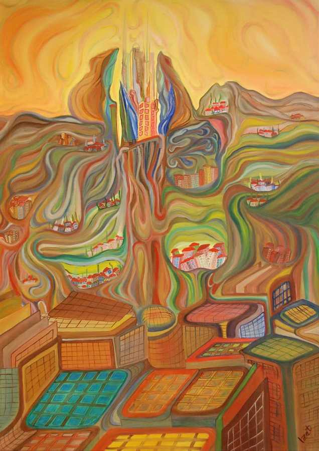 Gevangenis, 2001 — Oil on canvas by Izet Shabani