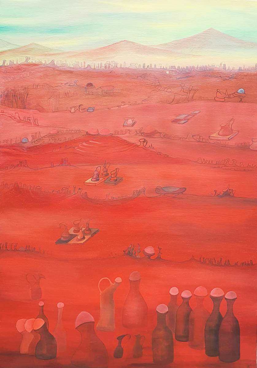 Ousted, 2001 — Oil on canvas by Izet Shabani