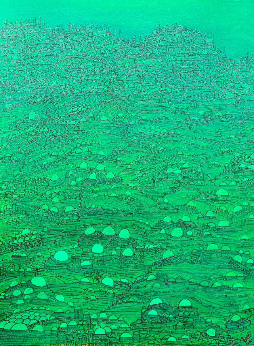 Autochtonous, 2000 — Acrylic on canvas by Izet Shabani